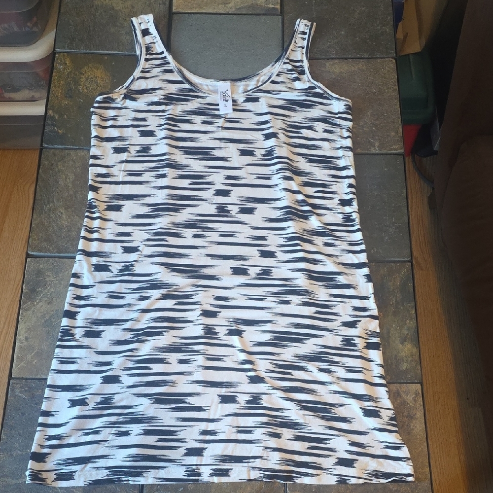 Yala Black and White Striped Tank Top